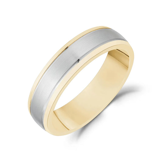 ARZ Ring - Matte & Polished - Gold Wedding Band Sz 12