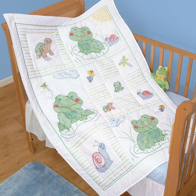 *Crib Quilt Top - Frogs 451