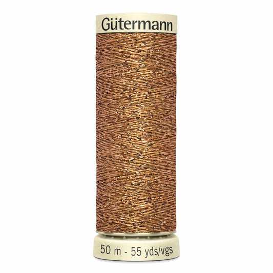 Gut Metallic Sparkle Thread 50m - Copper 0036