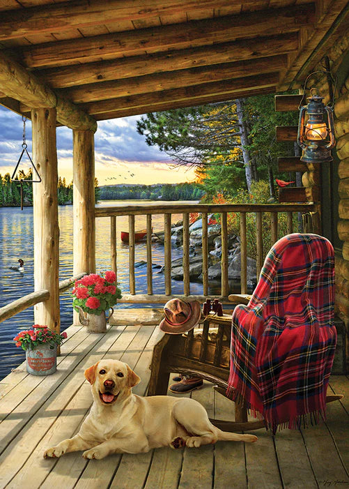 Tray Puzzle 35pc - Lake Cabin Labrador 58887