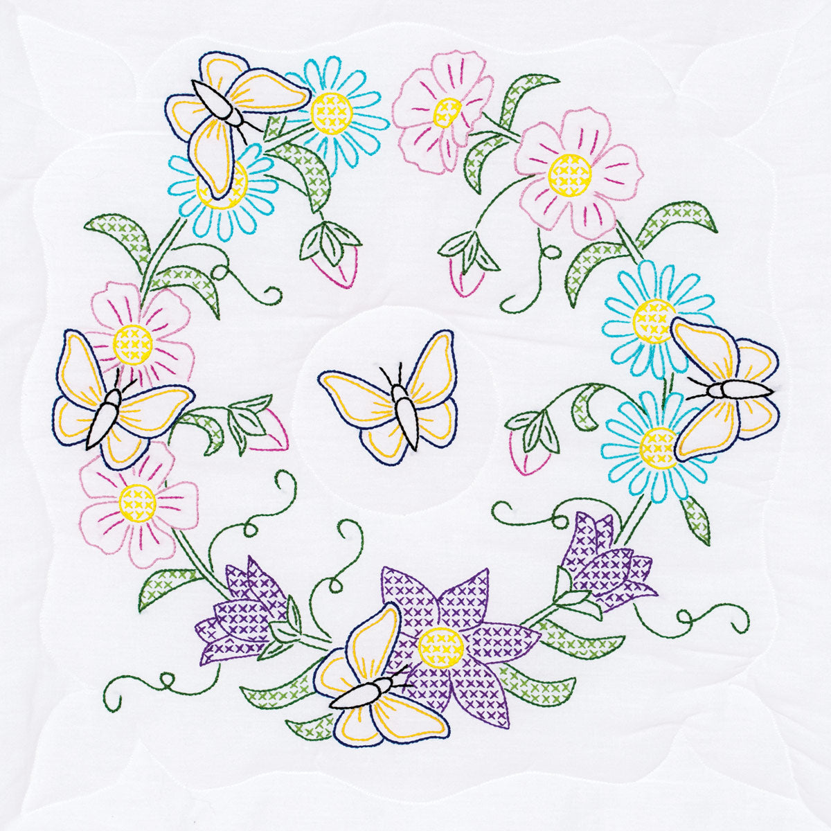 JD 18" Quilt Blocks - Butterfly Wreath 518