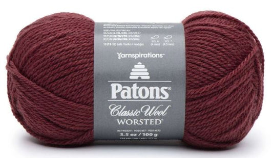 Patons Classic Wool Worsted 100g - Claret 77783