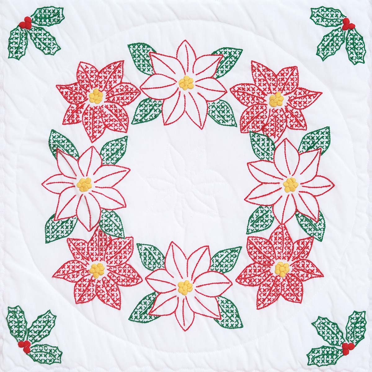 *18" Quilt Blocks - Poinsettia 642