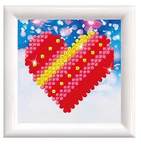 Diamond Dotz - Patchwork Heart W/White Frame DDS.007F