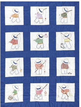 Nursery Quilt Block - Little Boys