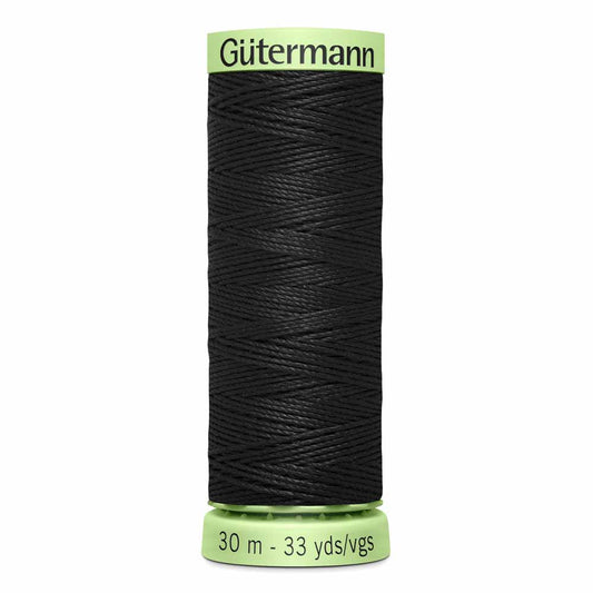 Gut Poly Thread Top Stitch 30m - Black 010