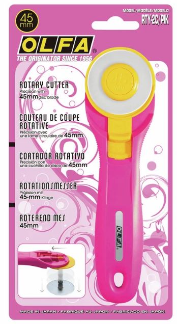 Olfa Rotary Cutter Splash 45mm Pink RTY-2C/PIK