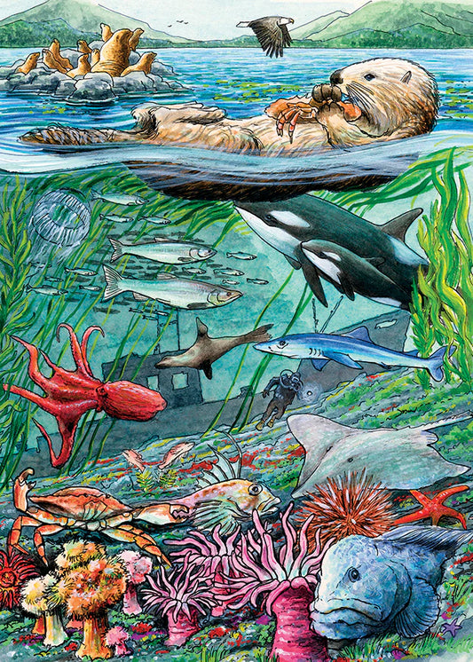 Tray Puzzle 35pc - Life on the Pacific Ocean 58803