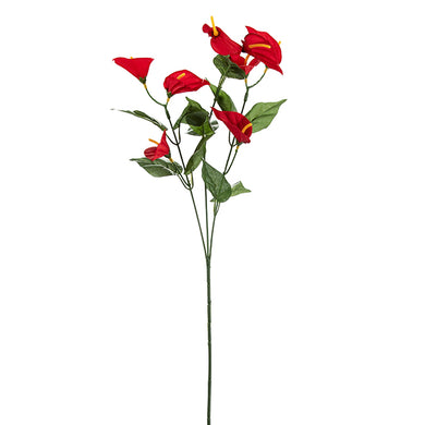 DD Mini Calla Spray X3 With 9 Flowers - Red - 71cm