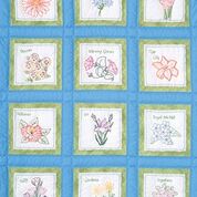 9" Theme Quilt Block - Flowers