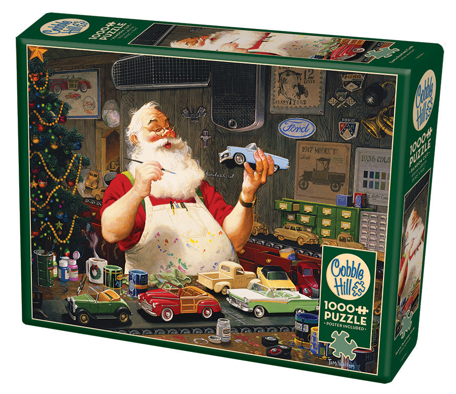 Puzzle 1000pc - Santa Painting Cars 80046
