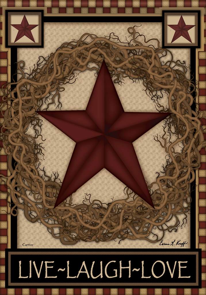 Garden Flag - Sm  Star Wreath
