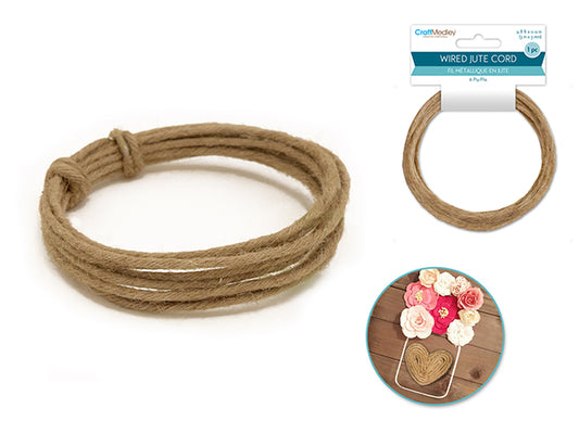 Wired Jute Cord Natural 6ply