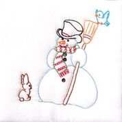 9" Quilt Block - Snowman