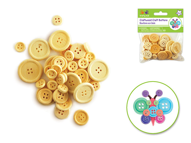 Craft Buttons Natural