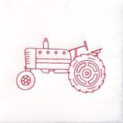 9" Quilt Block -Tractor