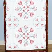 18" Quilt Block - Interlocking XX Hearts 16