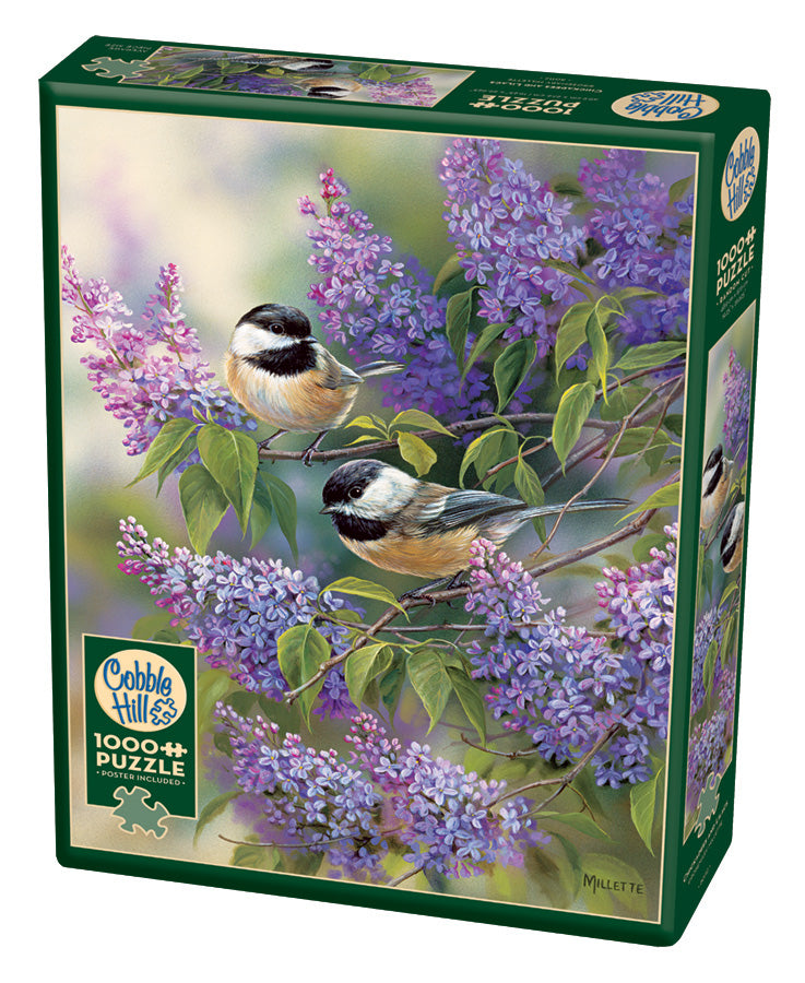 Puzzle 1000pc - Chickadees & Lilacs 80112